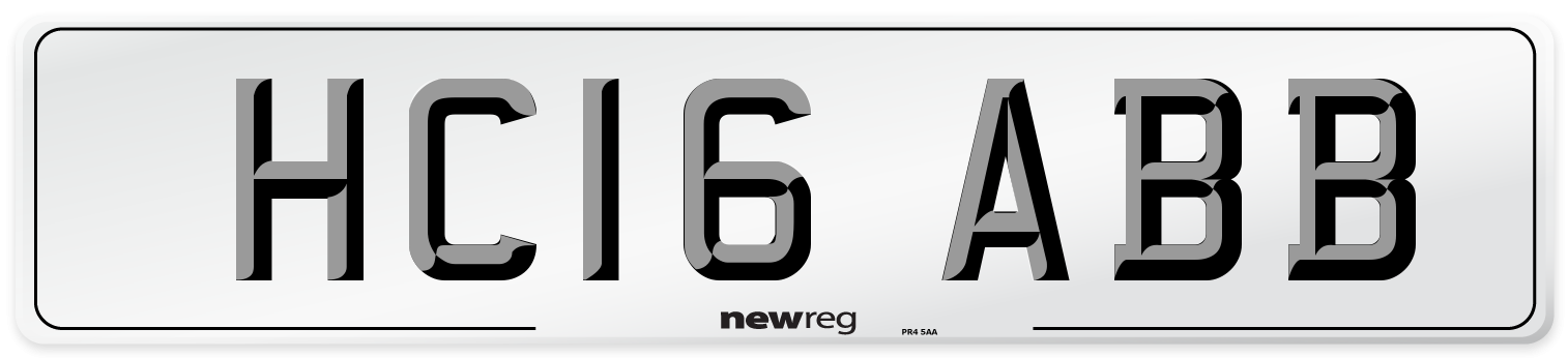 HC16 ABB Number Plate from New Reg
